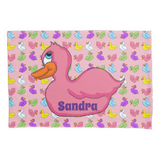 Roze Duck Kussen Hoesje Kussensloop