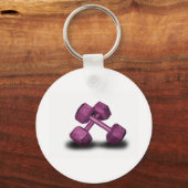 Roze dumbbells Merchandise Sleutelhanger (Voorkant)