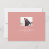 Roze, dunne waterverf geschilderde drinken bruidsm kaart (Achterkant)