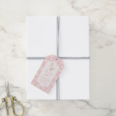 Roze Dwaas Gans Baby Shower Bedankt-tag Cadeaulabel (Met Touw)