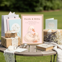 Roze Dwaze Gans Kaarten en Cadeaus Tafelbordje