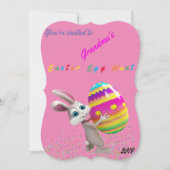 Roze Easter Egg Hunt w / Sprinkles Uitnodiging (Voorkant)