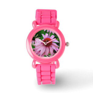 roze echinacea bloem horloge