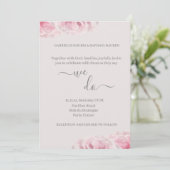 Roze Echte Rozen Bloedgrijs elegant dat we wedden Kaart (Staand voorkant)