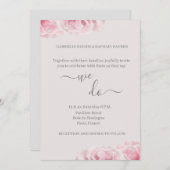 Roze Echte Rozen Bloedgrijs elegant dat we wedden Kaart (Voorkant / Achterkant)