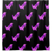 Roze edel pop douchegordijn (Voorkant)