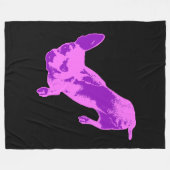 Roze edel pop fleece deken (Voorkant (Horizontaal))