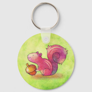 Roze eekhoorn Sleutelhanger