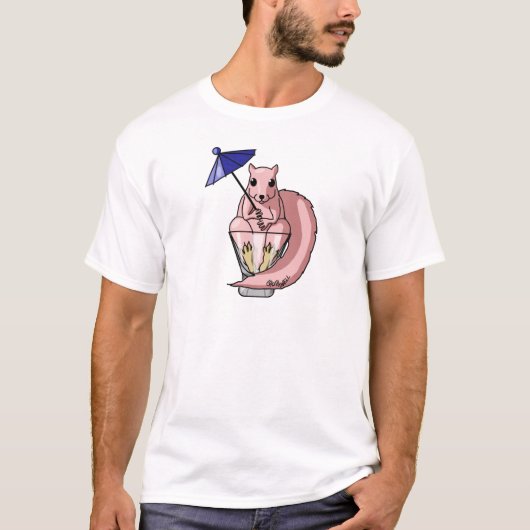 Roze eekhoorn t-shirt (Voorkant)