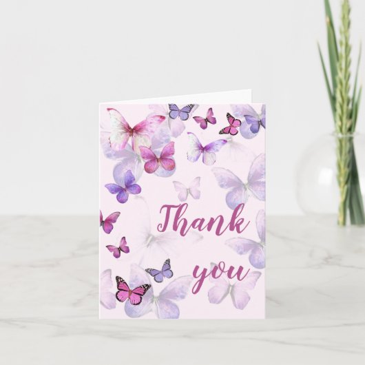 Roze een beetje vlinder blanco binnen (Voorkant)