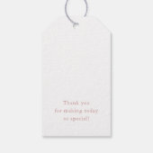 Roze Een beetje wilde bloem rustieke boho baby sho Cadeaulabel (Achterkant)