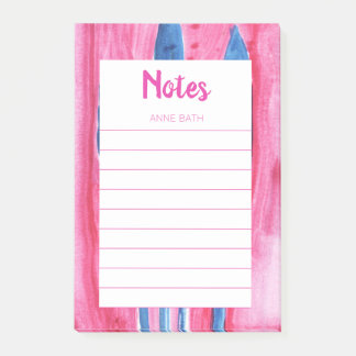 Roze een blauwe Waterverf Post-it Nota's Post-it® Notes