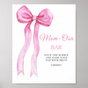 Roze een boog baby shower - Mom-osa bar Poster