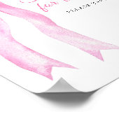 Roze een boog - bedankt voor uw komst poster (Hoek)