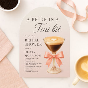 Roze Een Bruid in een Tini Beetje Coquette Bruilof Kaart