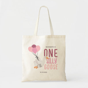 Roze Een Gekke Gans 1e Verjaardag Favoriet Tote Bag
