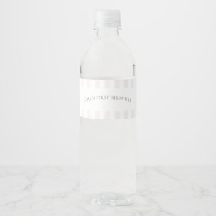 Roze Eén Gekke Gans Water Bottle Label Waterfles Etiket