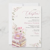 Roze een nieuw hoofdstuk begint boek thema Vrijgez Kaart (Voorkant)