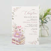 Roze een nieuw hoofdstuk begint boek thema Vrijgez Kaart (Staand voorkant)