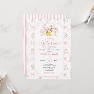 Roze Een zoete kleine is op komst Baby Shower Kaart