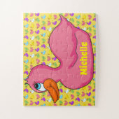 Roze eend legpuzzel (Verticaal)