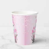 Roze Eend Papier Cups Papieren Bekers (Rechts)