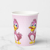 Roze Eenden Papieren beker (Rechts)