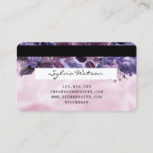 Roze Eenhoorn Druppelende Credit Kaart Gouden Bloe Visitekaartje (Achterkant)