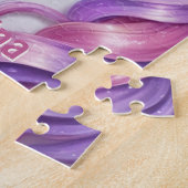 Roze Eenhoorn met Naam Legpuzzel (Zijkant)