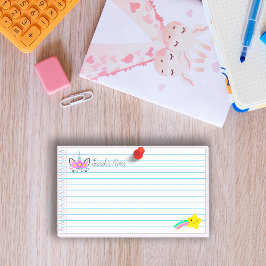  Roze eenhoorn & regenboog vallende ster 10 "x6" Post-it® Notes