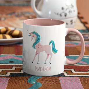 Roze eenhoorn schattige meisjes mok
