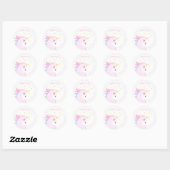 Roze Eenhoorn Verjaardag Dank u Stickers (Vel)