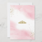 Roze eenmaal op tijd Prinses Birthday Uitnodiging (Achterkant)