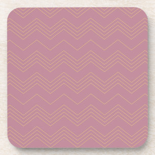 Roze, eenvoudig, modern, cool, trendy zigzag patro bier onderzetter