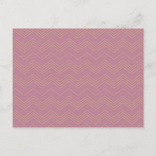 Roze, eenvoudig, modern, cool, trendy zigzag patro briefkaart