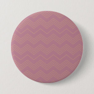 Roze, eenvoudig, modern, cool, trendy zigzag patro ronde button 7,6 cm