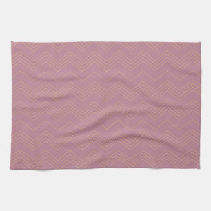 Roze, eenvoudig, modern, cool, trendy zigzag patro theedoek