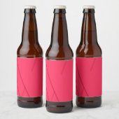 Roze, eenvoudig, modern, elegant, cool, trendy kun bier etiket (Flessen)