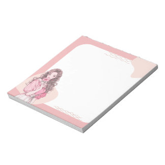 Roze Eenvoudig Schattige Anime Boho Notitieblok