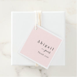 Roze Eenvoudig script Modern Luxe bedankt Bedankjes Labels