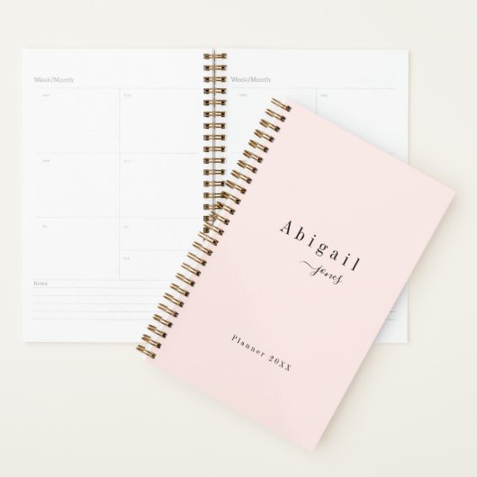 Roze, eenvoudig script, modern Luxury Professional Planner (Display)
