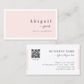Roze, eenvoudig script, modern Luxury Professional Visitekaartje (Voorkant / Achterkant)