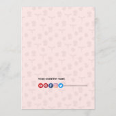 Roze Eenvoudige Bar Drankkaart Menu (Achterkant)