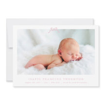 Roze Eenvoudige Bow Foto baby Geboorte