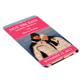 Roze Eenvoudige Foto opslaan Datum Magnet Magneet (Rechterzijde)