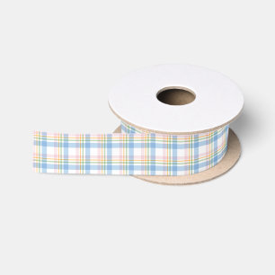 Roze Eenvoudige Gingham Geruite Kerstmis Lint