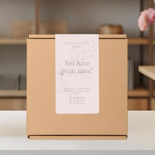 Roze Eenvoudige moderne bloemist verzendlabels Etiket