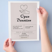 Roze Eenvoudige Open Donatie Flyer (Hand)
