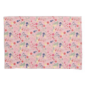 Roze Eenvoudige tuin Wildflower Patroon Kussensloop (Voorkant)