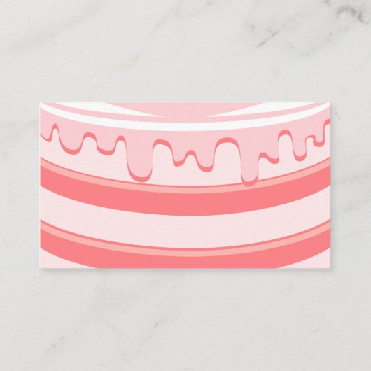 Roze eenzijdige bakkergebak visitekaartje (Achterkant)